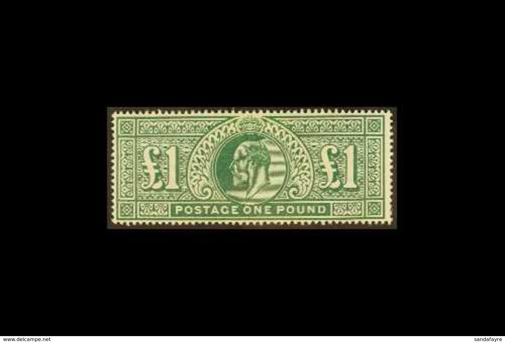 1911-13 £1 Deep Green Somerset House, SG 320, Mint, Mild Gum Toning Around The Back Of Some Perfs But A Lovely Fresh App - Zonder Classificatie