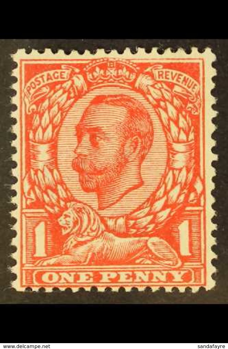 1912 1d Bright Scarlet, NO CROSS ON CROWN, SG 341a, Never Hinged Mint. For More Images, Please Visit Http://www.sandafay - Ohne Zuordnung