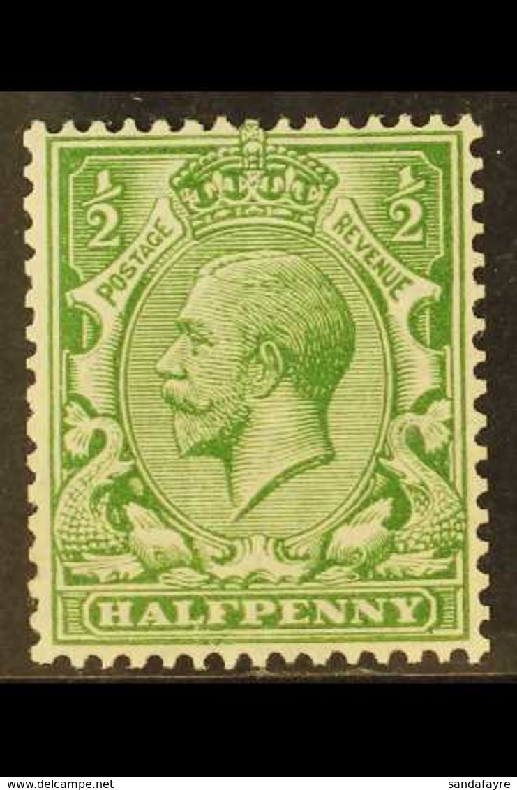 1913 ½d Bright Green, Wmk Multiple Royal Cypher, SG 397, Never Hinged Mint, Better Than Average Perfs. For More Images,  - Zonder Classificatie