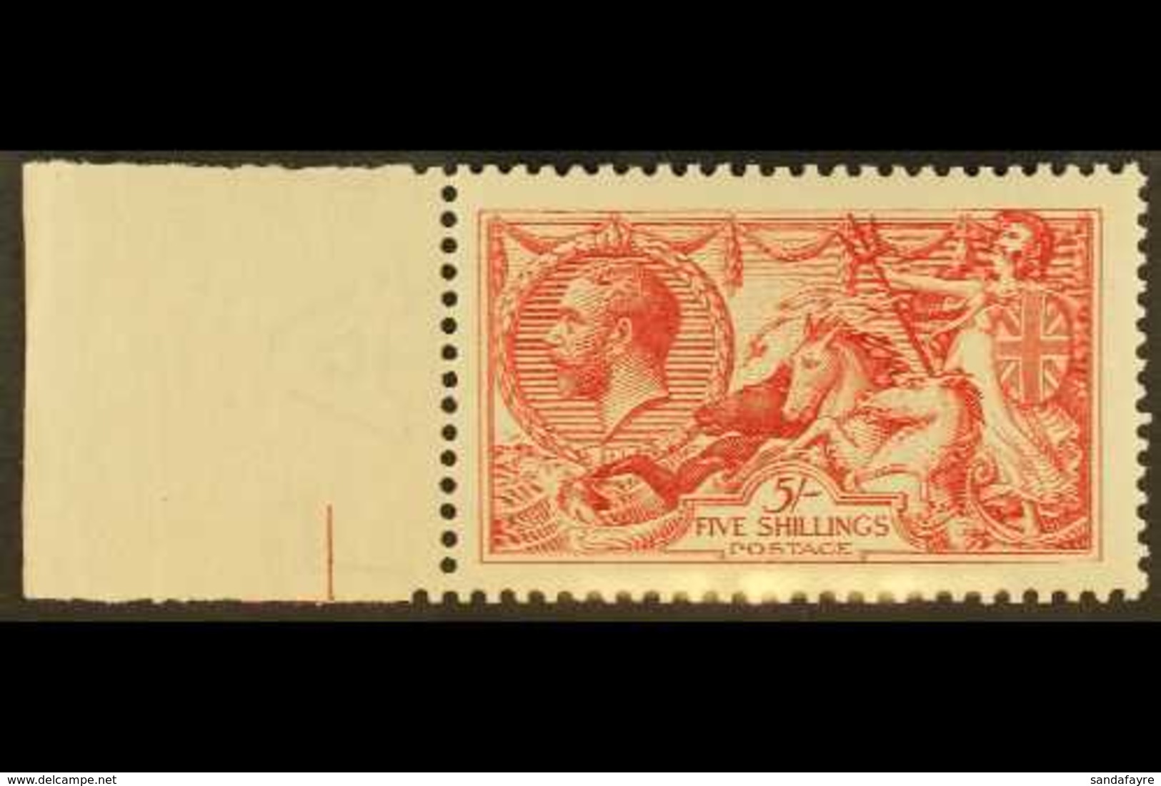 1913 5s Rose- Carmine Waterlow, SG 401, Never Hinged Mint. A Lovely Example With Sheet Margin At Left. For More Images,  - Non Classés