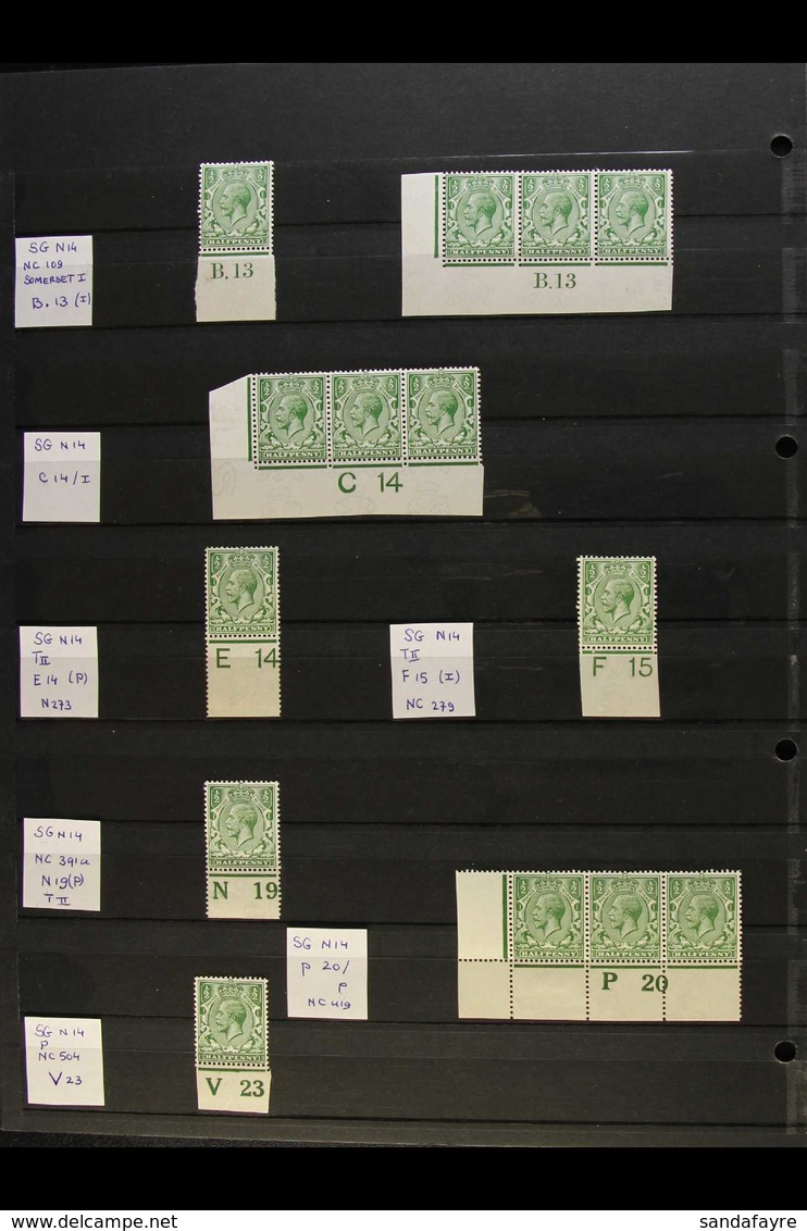 1913-24 CONTROLS MINT ACCUMULATION From ½d To 6d Values Plus 7d "G 15" & "L 18" Used, Mostly Control Singles, But Note S - Zonder Classificatie