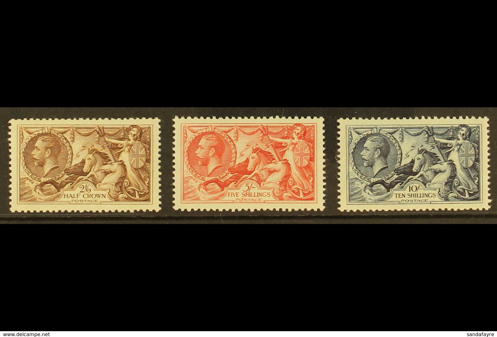 1934 Re-engraved Seahorses Set Complete, SG 450/52, Never Hinged Mint. Lovely Quality (3 Stamps) For More Images, Please - Non Classés