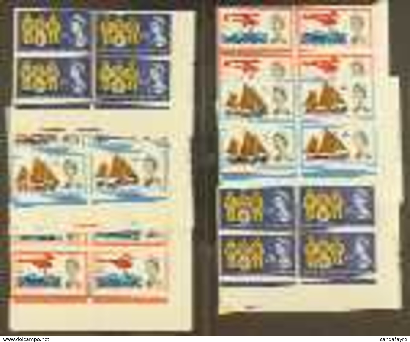 1963 Lifeboat Conference Normal & Phosphor Complete Sets, SG 639/41 & SG 639p/41p, Never Hinged Mint Lower Right Corner  - Andere & Zonder Classificatie