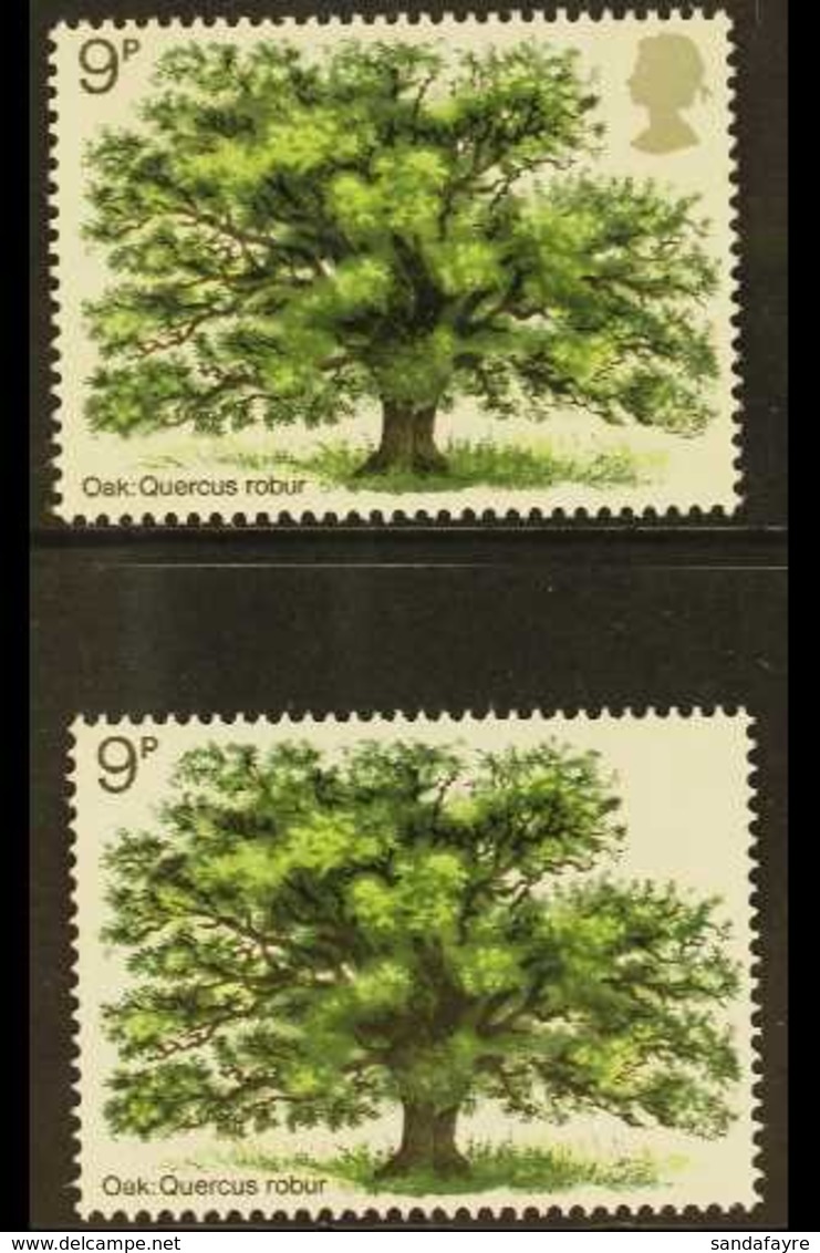 1973 9p Tree With BROWNISH GREY MISSING (Queen's Head), SG 922b, Never Hinged Mint. For More Images, Please Visit Http:/ - Sonstige & Ohne Zuordnung