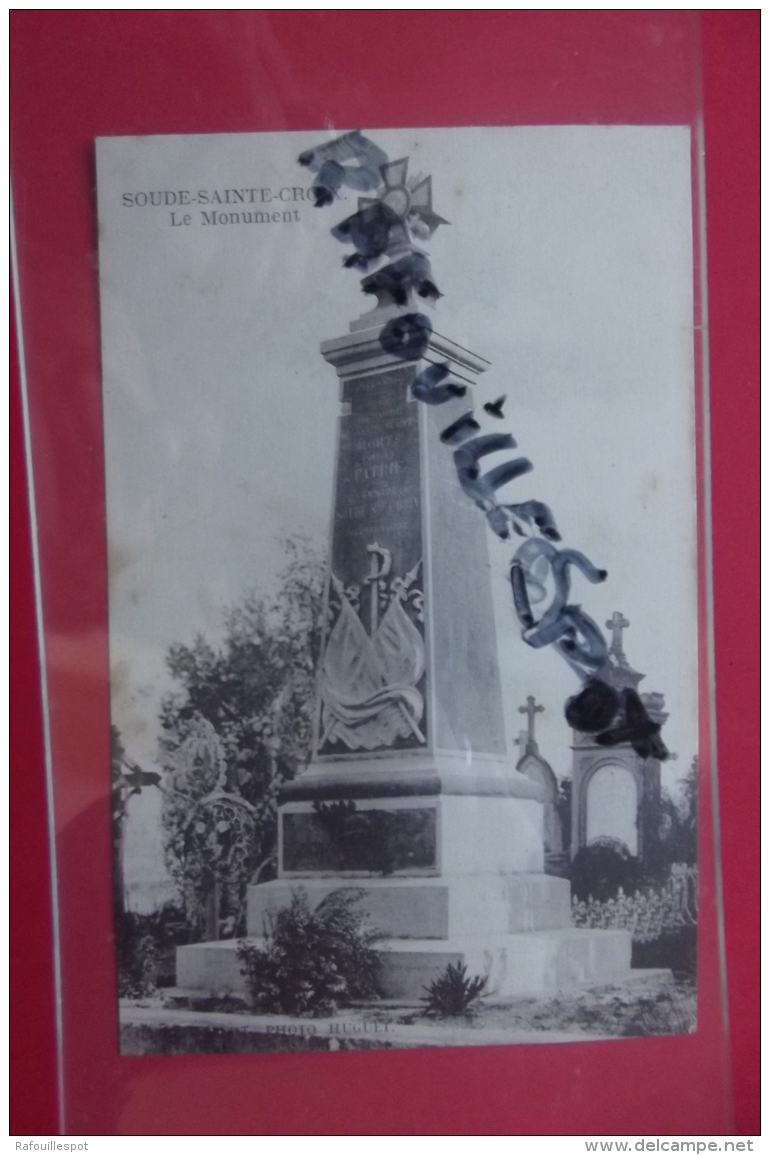 Cp  Soude Sainte Croix  Le  Monument - Monumenti Ai Caduti