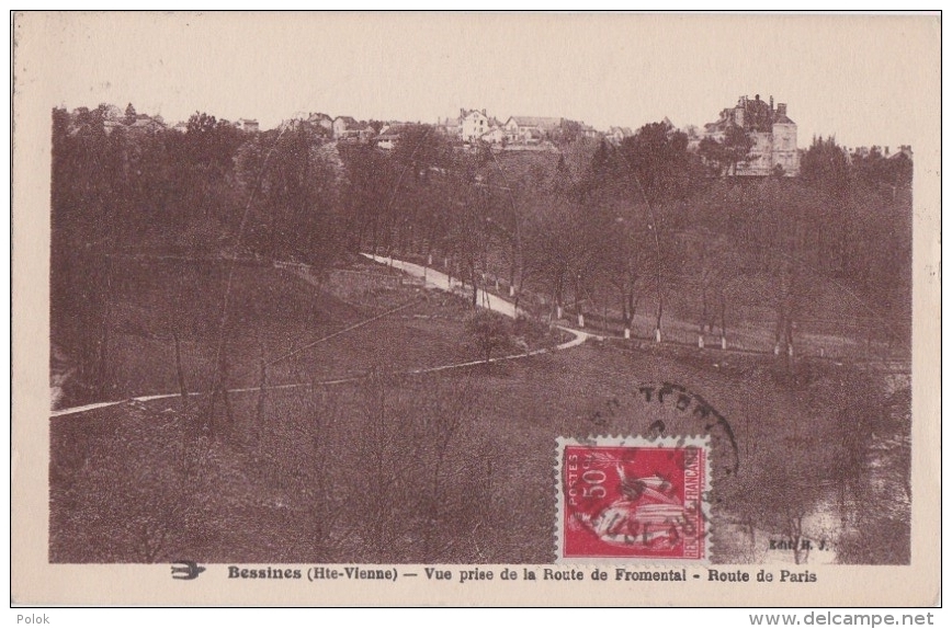 Cpa BESSINES - Vue Prise De La Route De Fromental - Route De Paris - Bessines Sur Gartempe