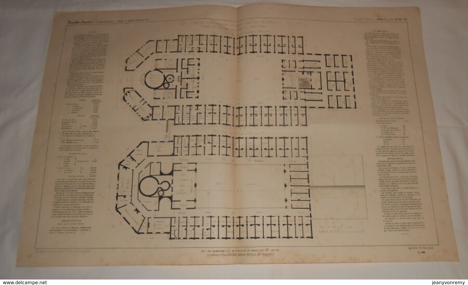 Plan Du Nouvel établissement Des Bains à Enghien, Près De Paris. 1864 - Publieke Werken