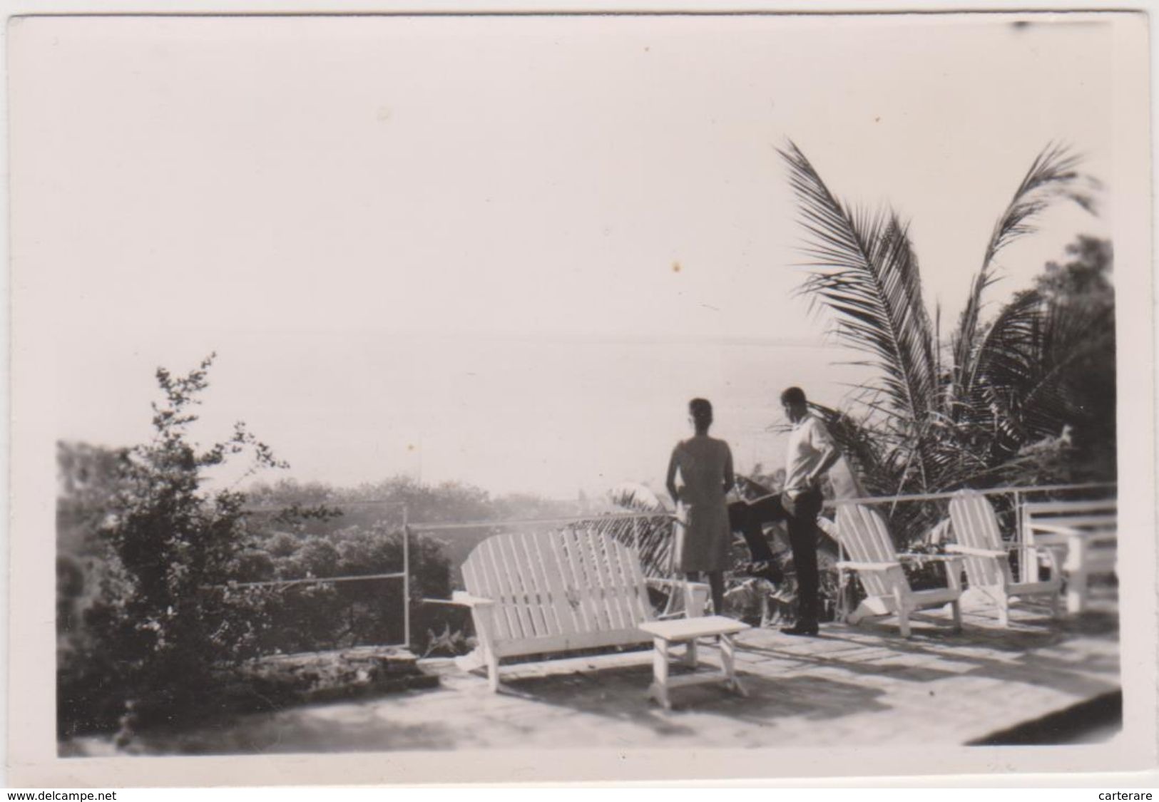 Haiti,cap Haitien En 1938,vue Sur La Mer,emprunte Américaine,vue D'un Hotel De Luxe,caraibe,photo 8,5cm X6 Cm,rare - Haití