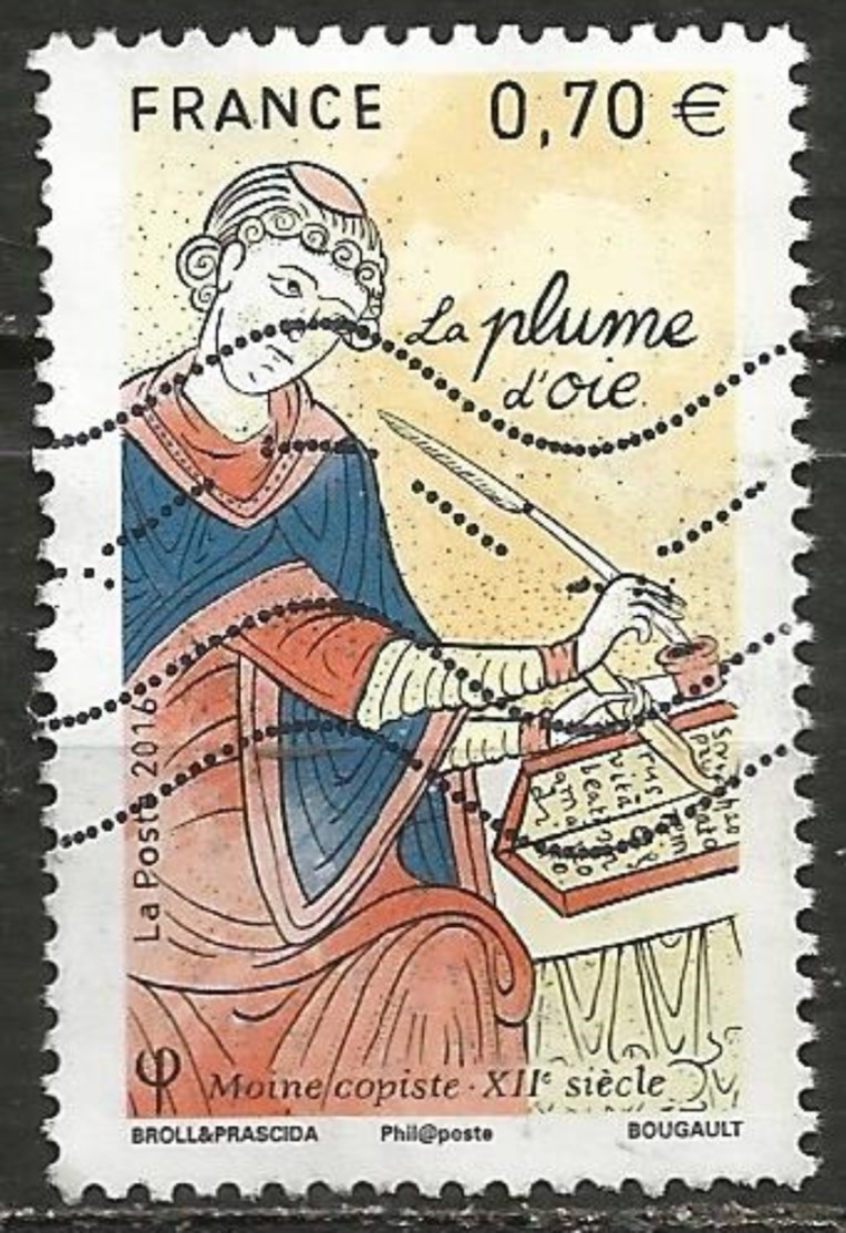 Timbres 2016 : L'écriture - La Plume D'oie - Oblitéré - Usati