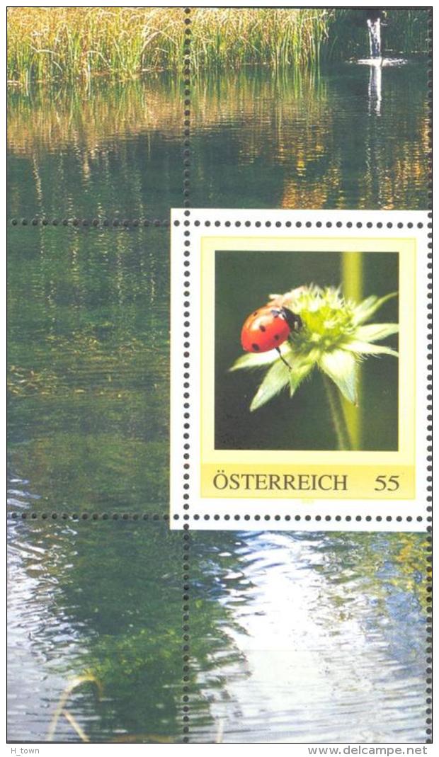 5278  Bête à Bon Dieu, Timbre Personnalisé D'Autriche - Ladybeetle: Personalized Stamp From Austria. Ladybug Coccinelle - Autres & Non Classés