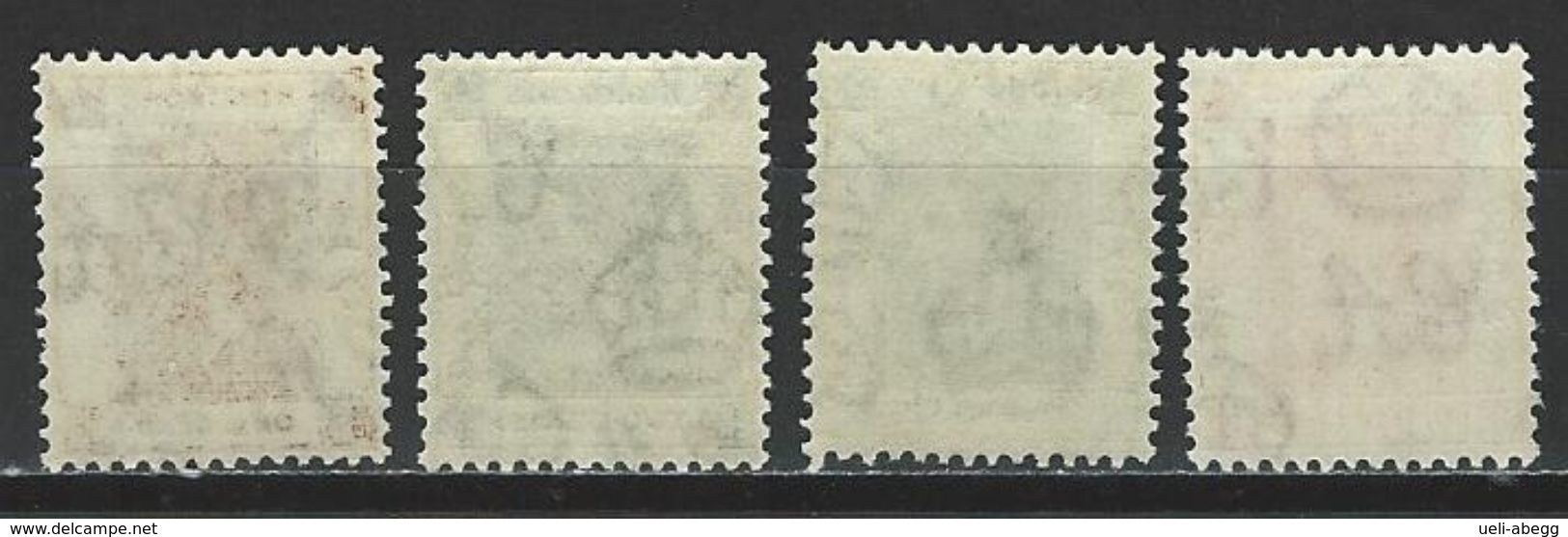 Hong Kong SG 140, 141, 143, 146, Mi 139, 140A, 142A, 145 * MH Perf. 14 - Unused Stamps