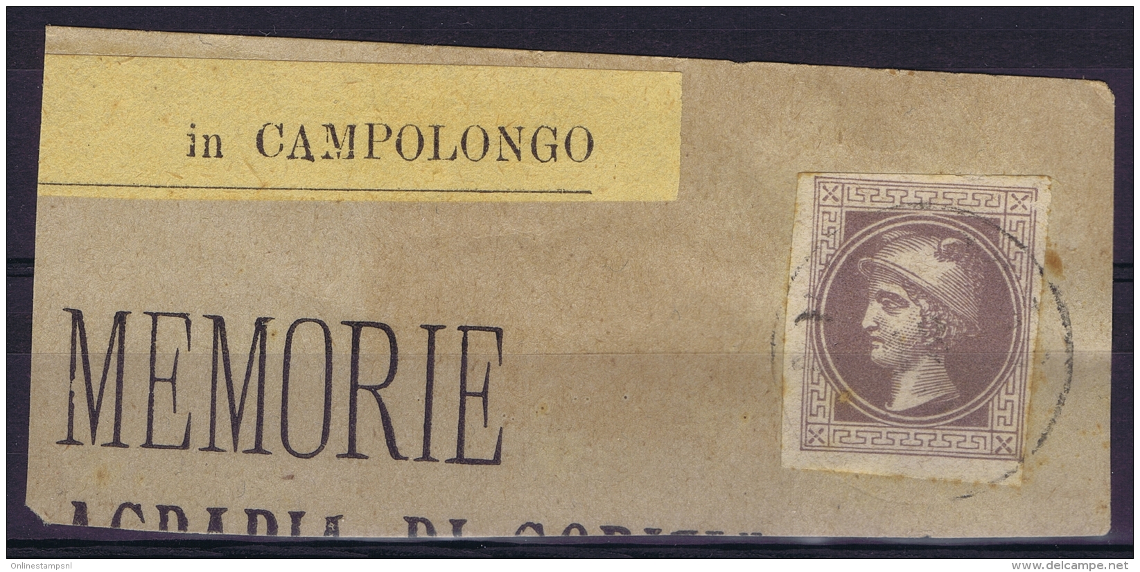 Lombardo-Veneto Austrian Newspaperstamp Used Postally In Italy  Campolongo - Lombardo-Venetien