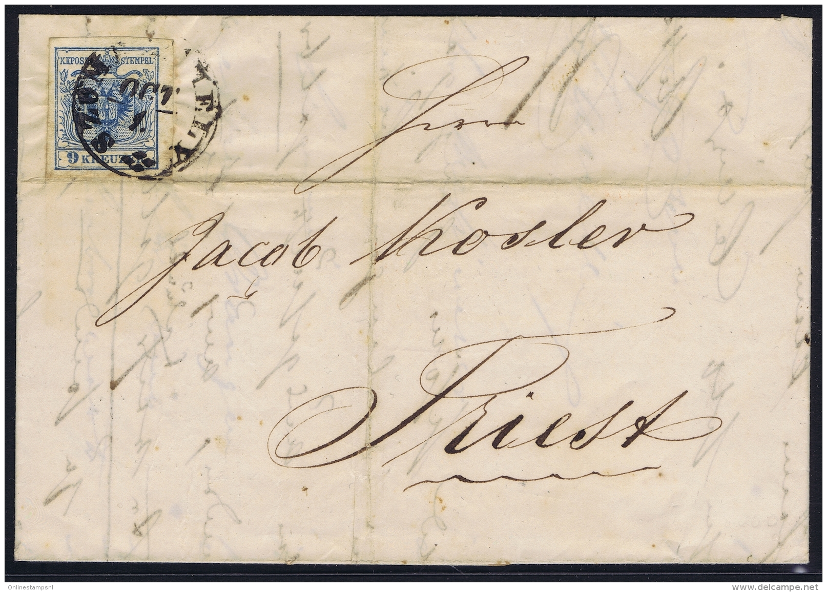 Osterreich: Letter From Szombathely Ungarn To Triest 9 Kr Nice Margins - Briefe U. Dokumente