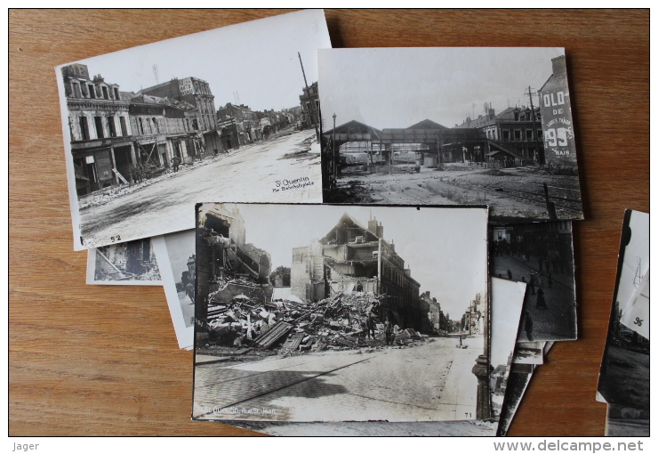 Lot De Photos Allemandes  WWI 1914 1918  Saint Quentin - 1914-18