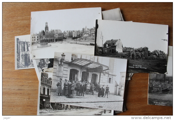 lot de photos allemandes  WWI 1914 1918  Saint Quentin