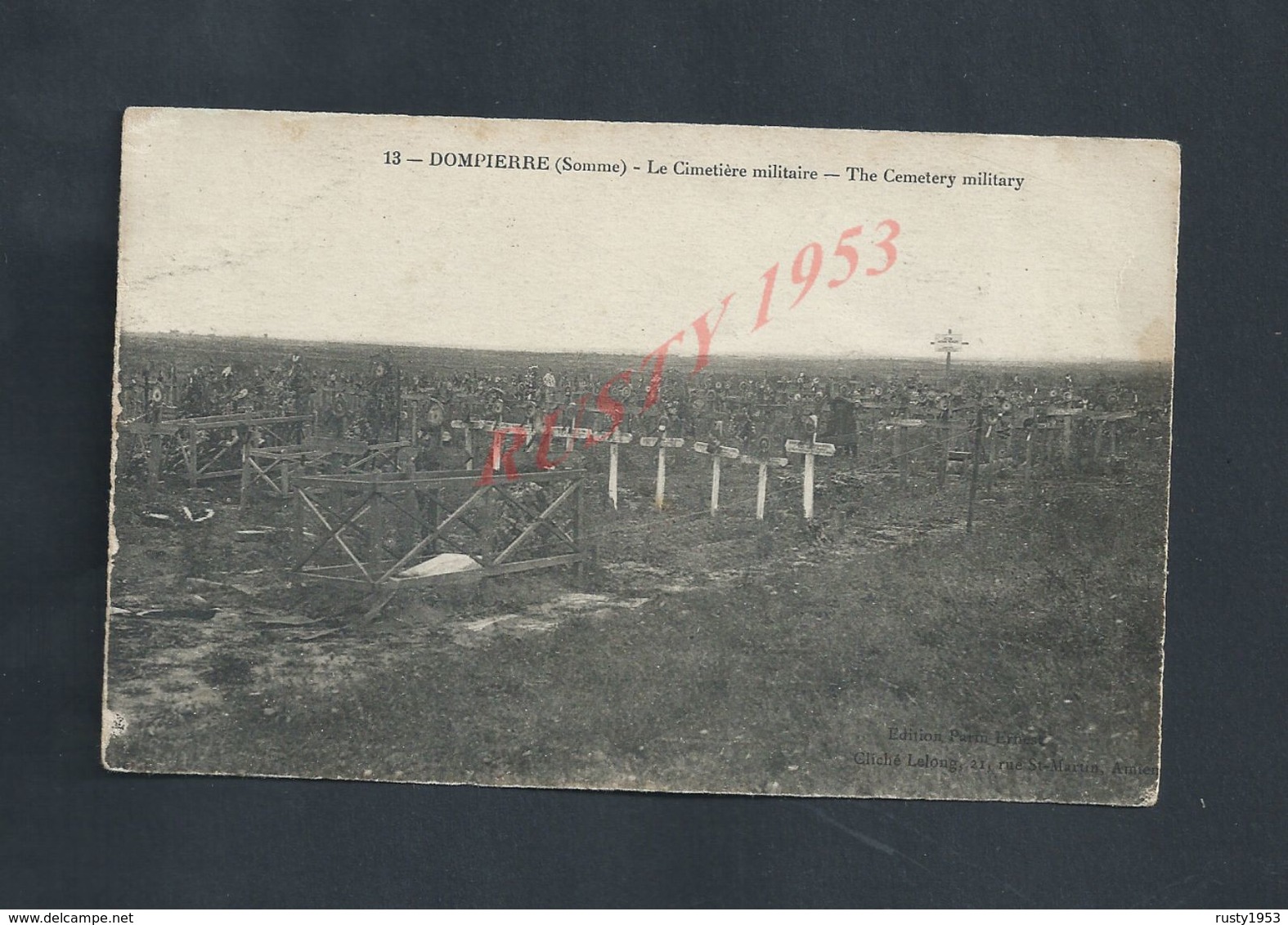 MILITARIA CPA MILITAIRE 1914/18 DOMPIERRE LE CIMETIÈRE  NON ECRITE : - Guerre 1914-18