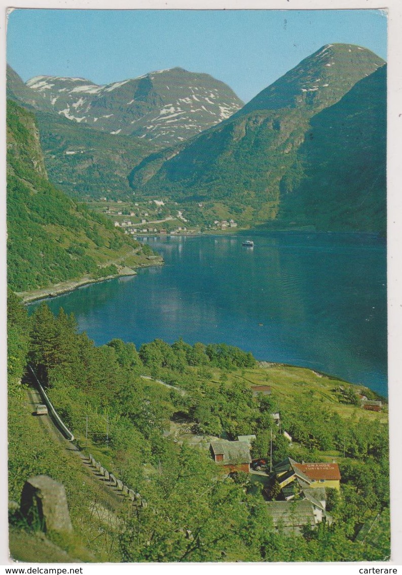 Norvège,NORGE,NORWAY,PART I FRA GEIRANGER MOT DALSNIBBA,FOTO NORMANN,vue Aerienne - Norvège