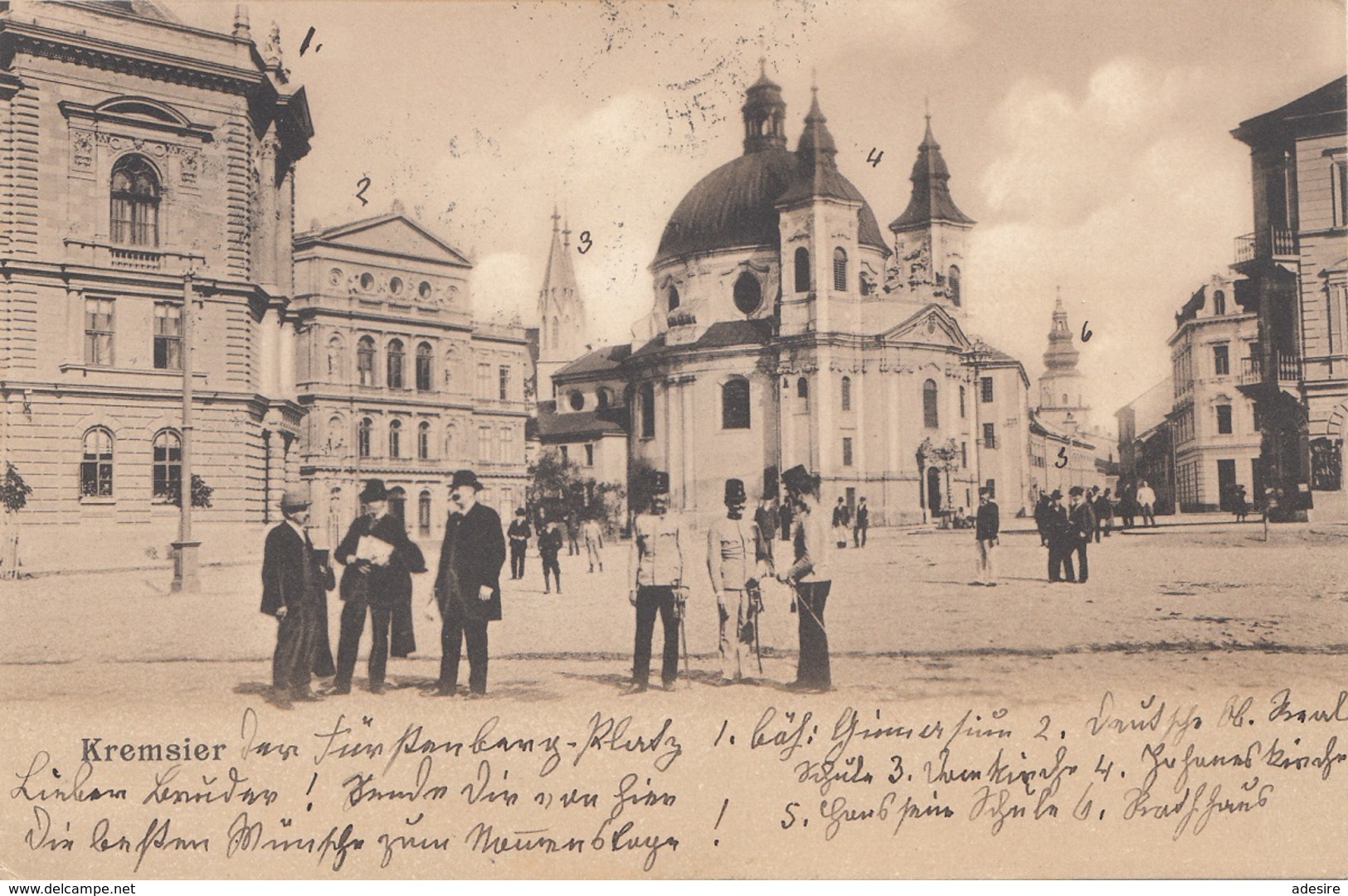 KREMSIER (Ostmähren) - Hauptplatz?, Gel.1914 Von Kremsier > Hohenstadt, Gute Erhaltung - Böhmen Und Mähren