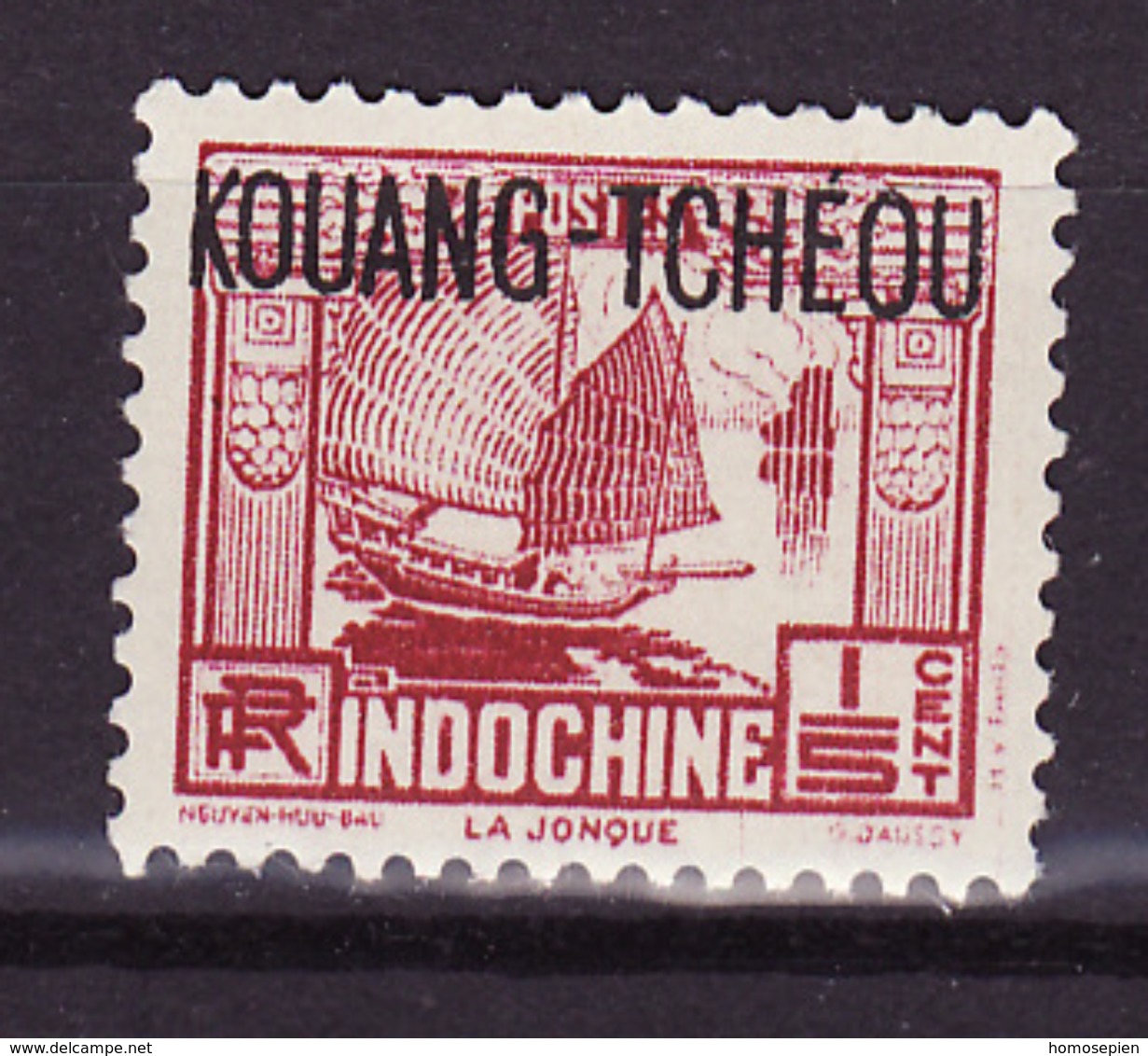 Kouang Tcheou - Indochine 1937 Y&T N°98 - Michel N°130 Nsg - 1/5c Jonque - Unused Stamps