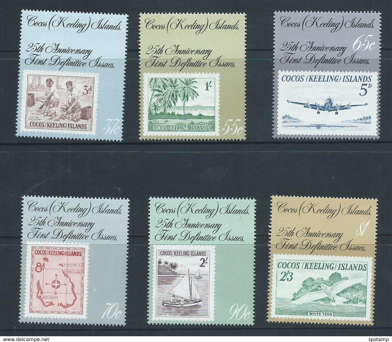 Cocos Keeling Island 1988 Stamp Anniversary Set Of 6 MNH - Cocos (Keeling) Islands