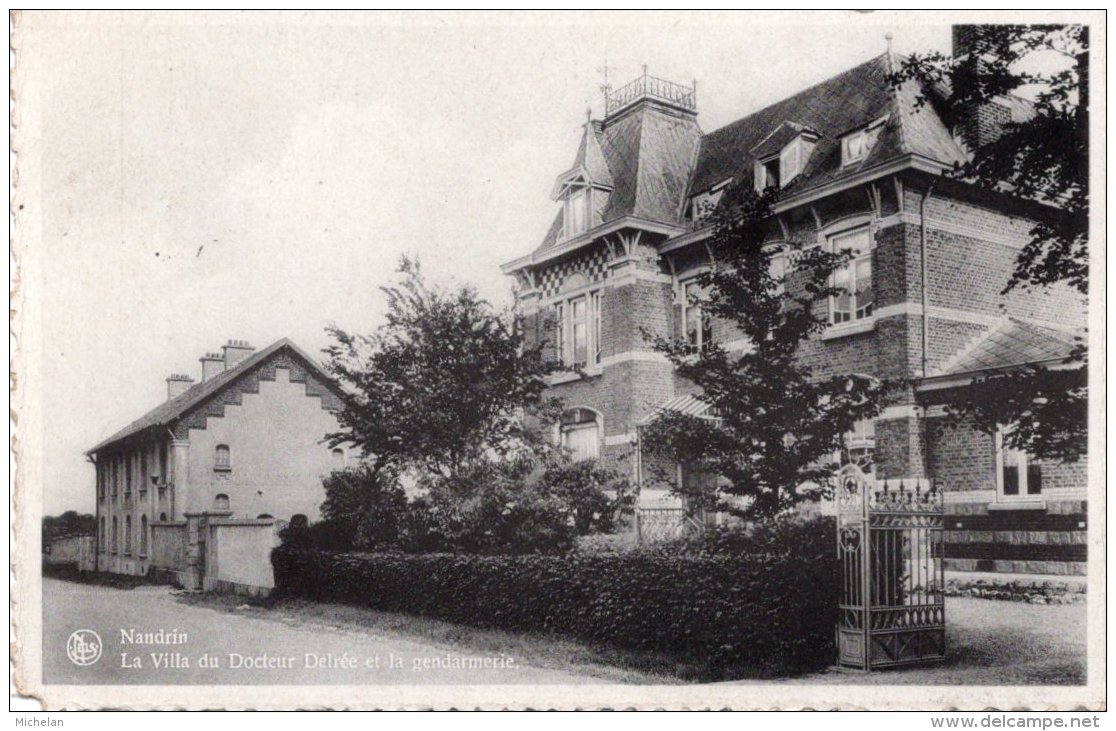 CPA   BELGIQUE---NANDRIN---LA VILLA DU DOCTEUR DELREE ET LA GENDARMERIE - Nandrin