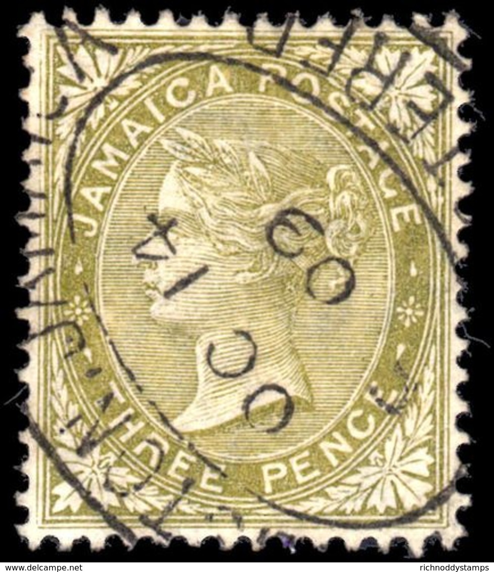 Jamaica 1905-11 3d Sage Green Fine Used. - Jamaica (...-1961)