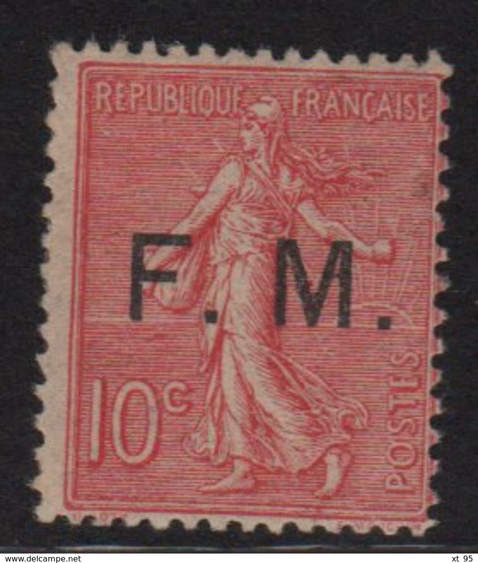 FM - N°4 - 10c Semeuse - Neuf Sans Charniere - Cote 130€ - Timbres De Franchise Militaire