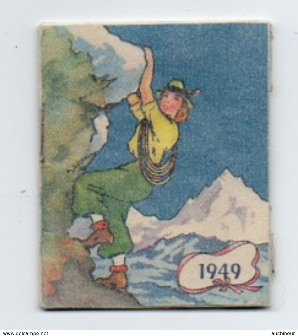 Calendrier De Poche 1949, Mandelli Bijoutier Cahors, Femme Escalade 5 X 6 Cm - Petit Format : 1941-60