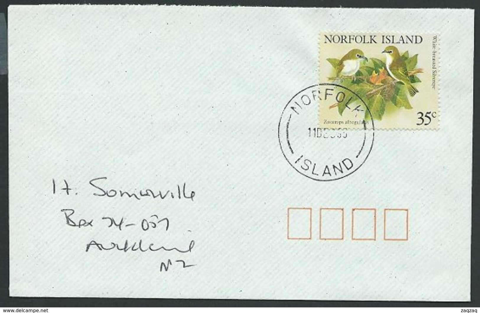 NORFOLK IS 1995 Cover To New Zealand - 45c Birds...........................42536 - Norfolk Island