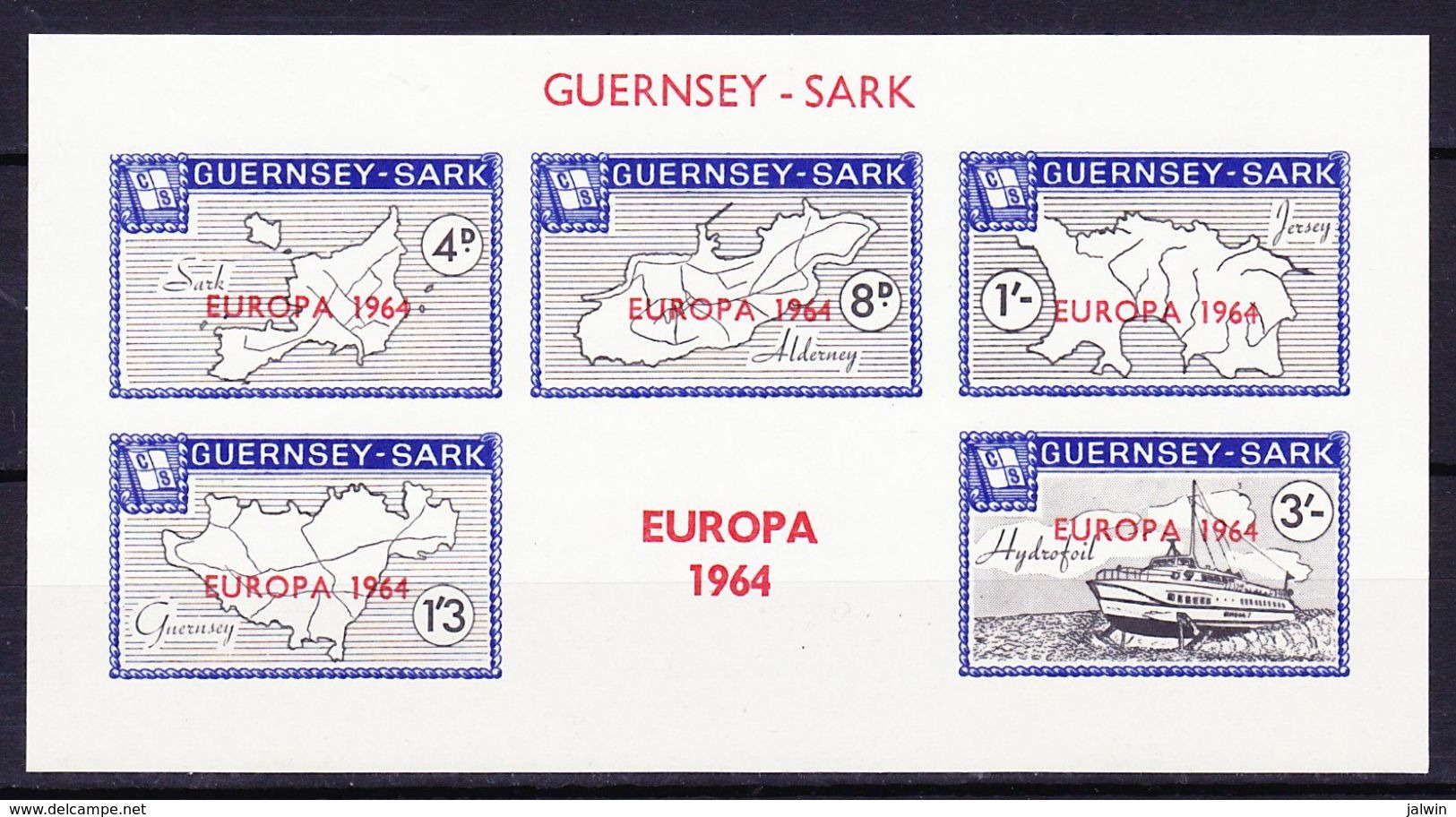 GUERNSEY - SARK (Emission Locale) - 1964 EUROPA BLOC ** - Ortsausgaben