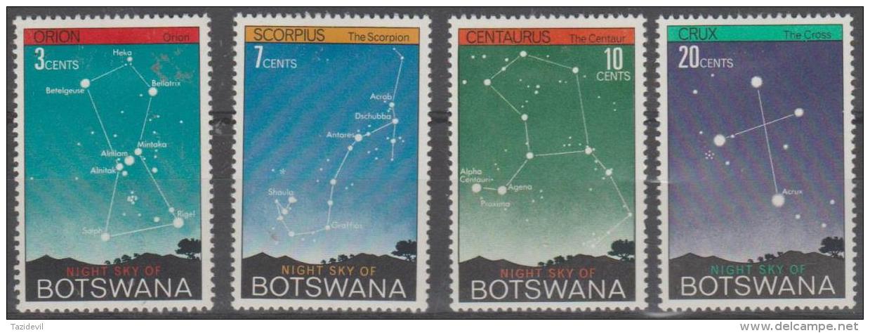 BOTSWANA - 1972 Night Sky - Galaxy. Scott 84-87. MNH - Botswana (1966-...)