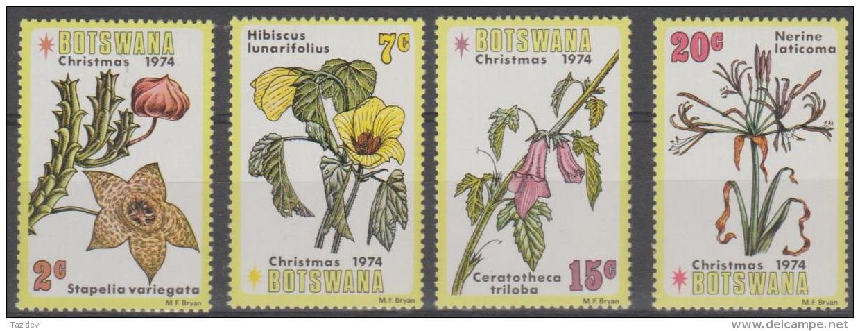 BOTSWANA - 1974 Flowers. Scott 128-131. MNH - Botswana (1966-...)