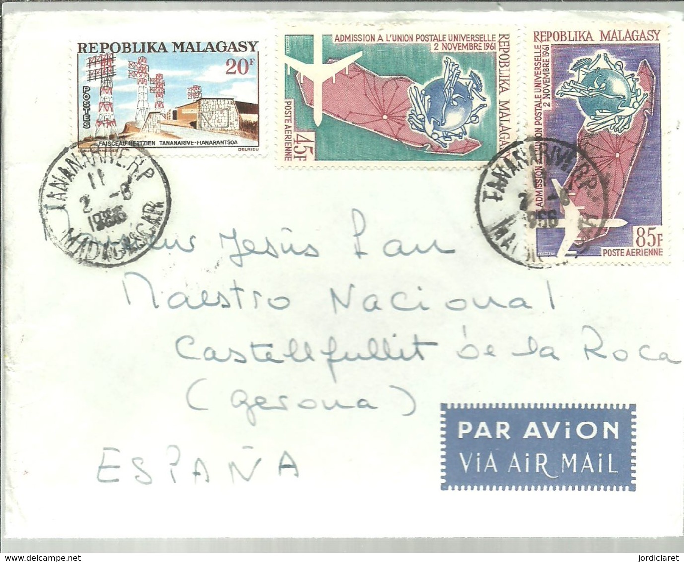 LETTER 1966 - Madagaskar (1960-...)