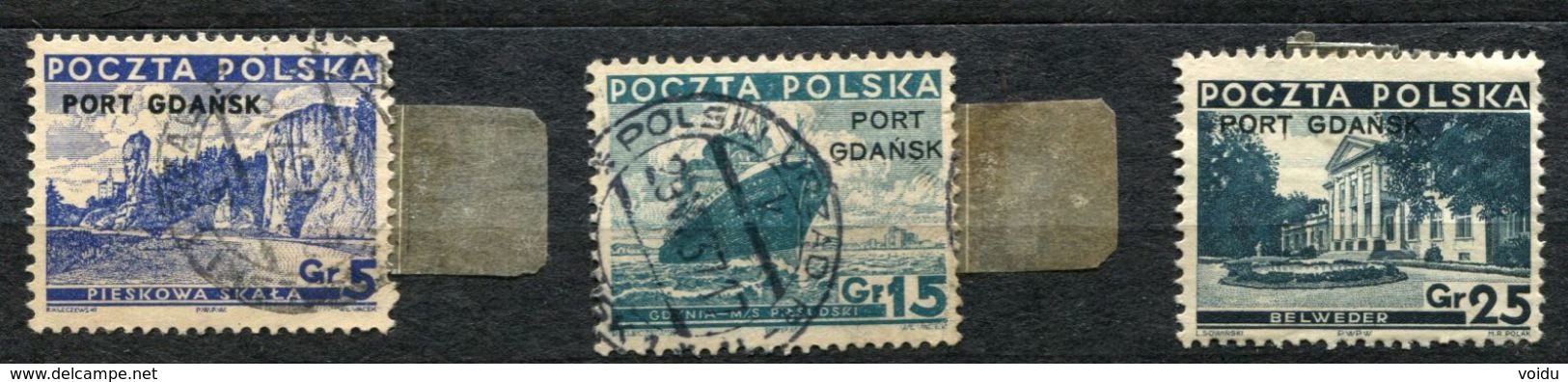 Poland  1936 Port Gdansk  Mi 29-30 Used - Gebraucht