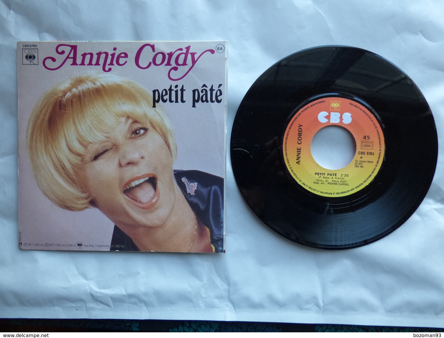 EP 45 T  ANNIE CORDY  LABEL  CBS 5765  BOING BOING - Disco, Pop