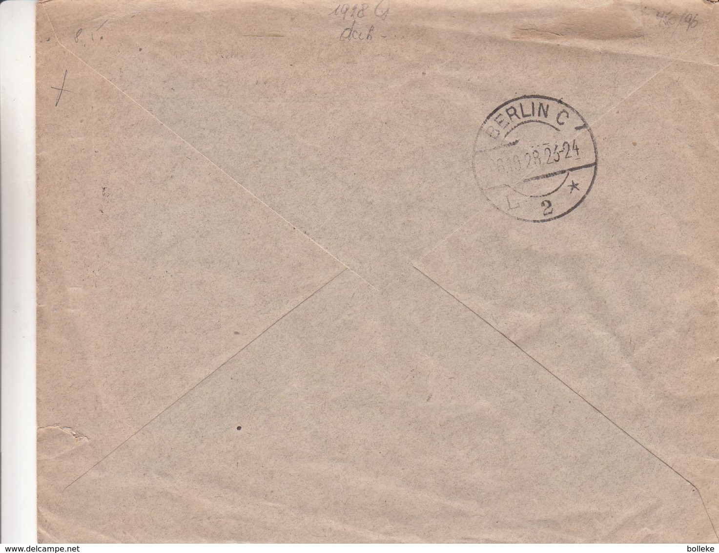 Lettonie - Lettre De 1928 ° - Oblit Riga Lidpats - Exp Vers Dresden - Cachet De Berlin - Lettonie