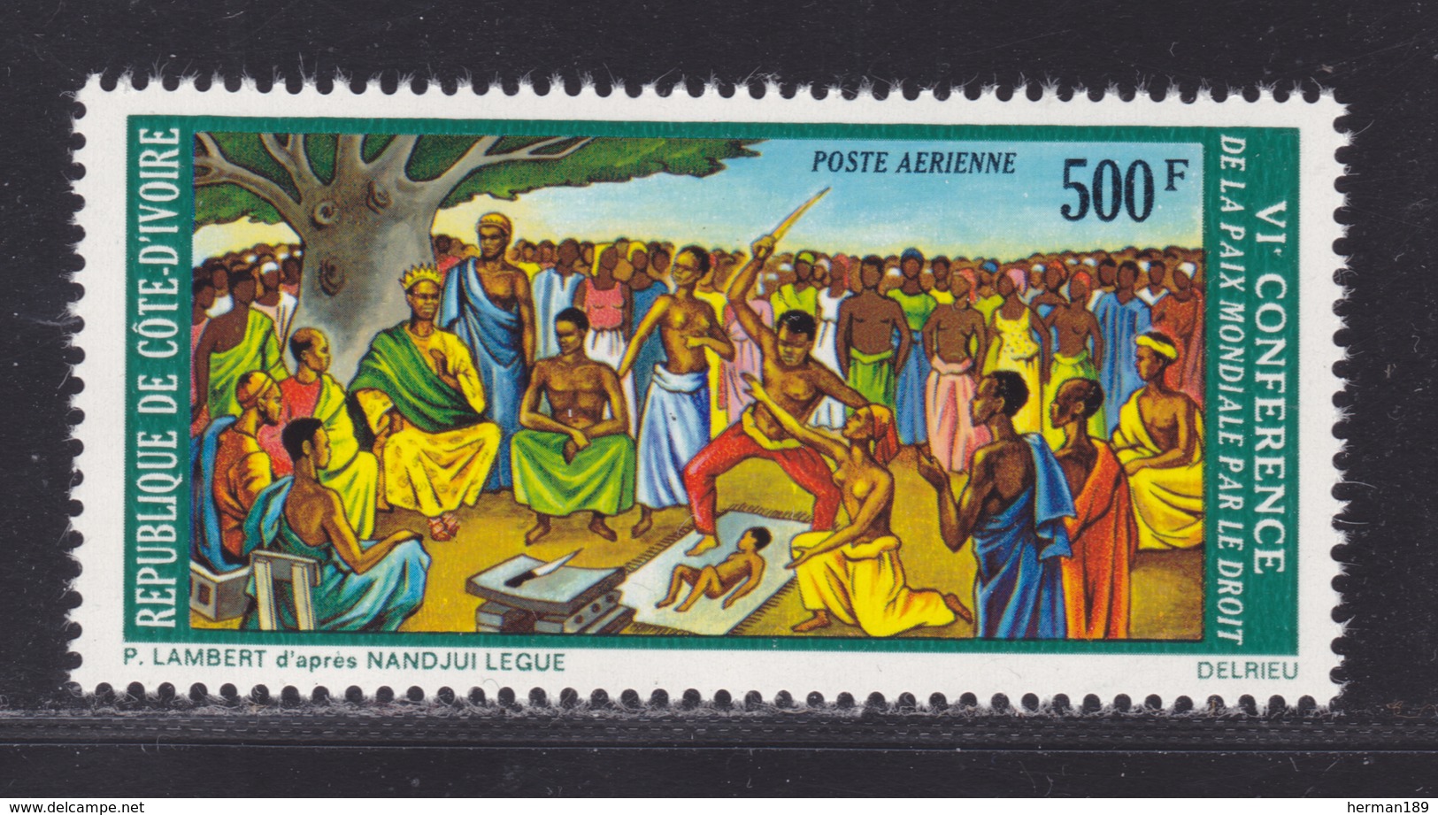 COTE D'IVOIRE AERIENS N°   61 ** MNH Neuf Sans Charnière, TB (D6612) Conférence Mondiale De La Paix Par Le Droit - Ivory Coast (1960-...)