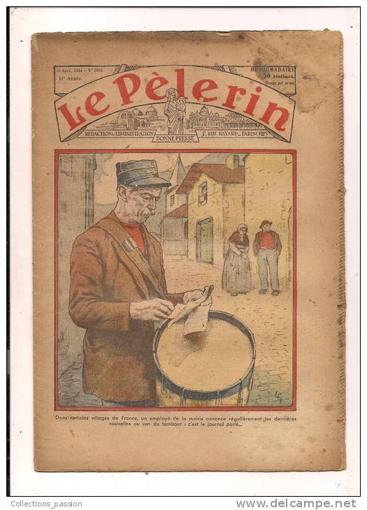 ###Revue Illustrée, Le Pélerin, N°2966 Du 28/01/1934, Dans Certains Villages De France..., Frais Fr: 1,95€ - 1900 - 1949