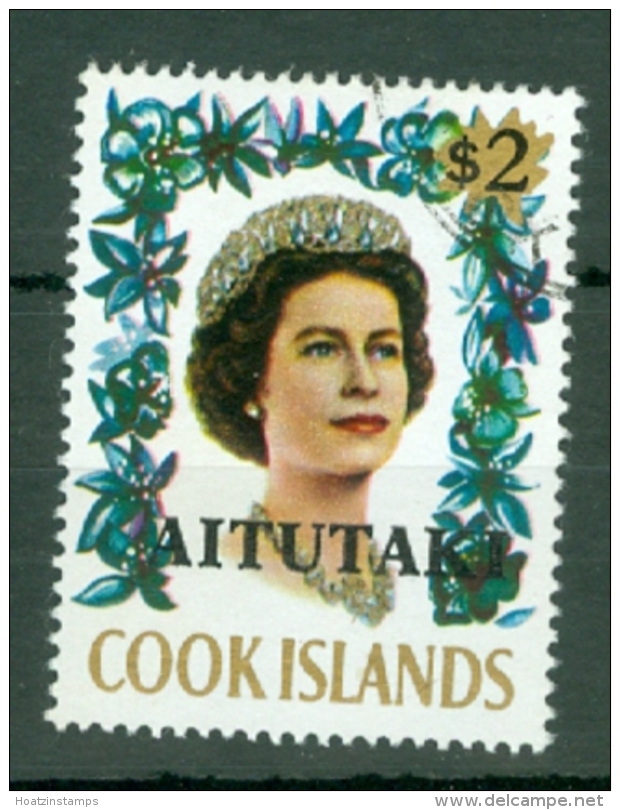 Aitutaki: 1972   Flowers 'Aitutaki' OVPT   SG48   $2   Used - Aitutaki