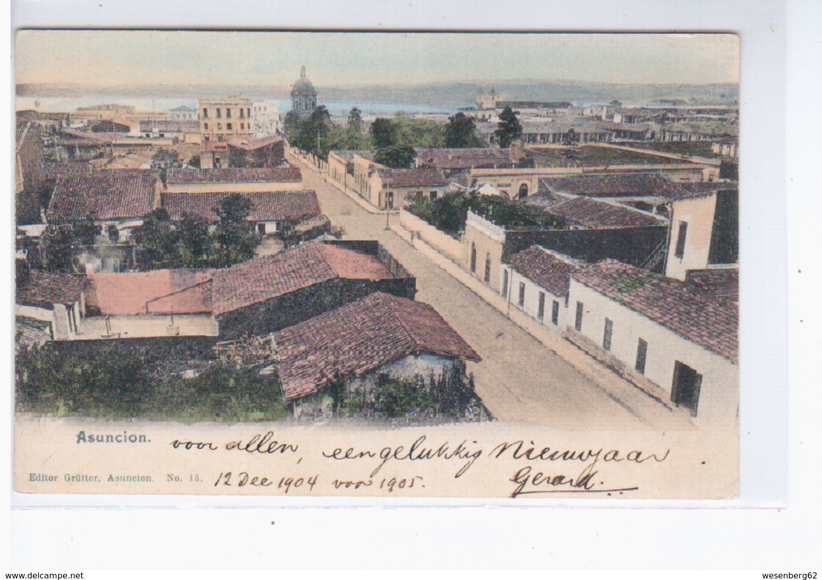 Paraguay Asuncion. Ca 1904 OLD POSTCARD 2 Scans - Paraguay