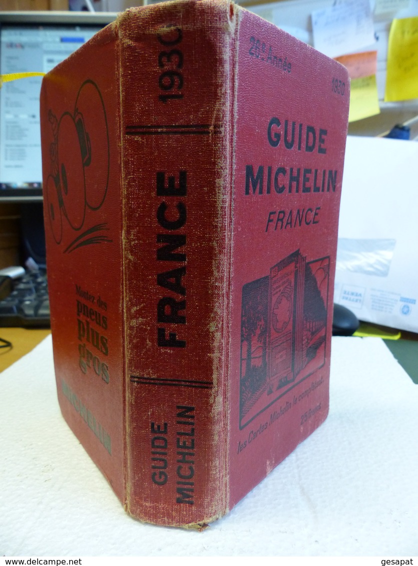 GUIDE ROUGE MICHELIN FRANCE 1930 COMPLET SANS ECRITURE BELLE COULEUR - Michelin-Führer