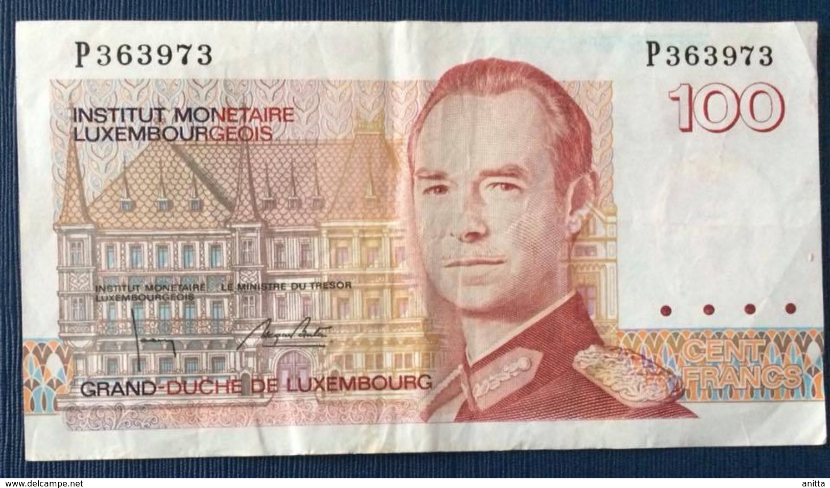 1986 LUXEMBOURG 100 FRANCS ( P58b ) - Luxembourg