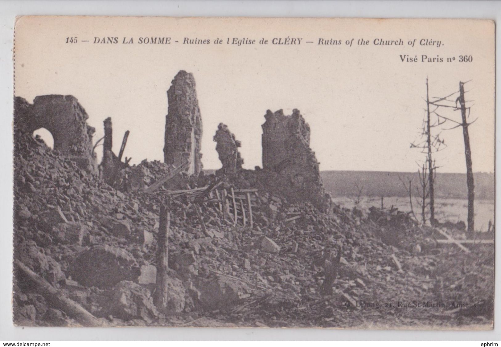 Cléry-sur-Somme - Ruines De L'Eglise - Autres & Non Classés