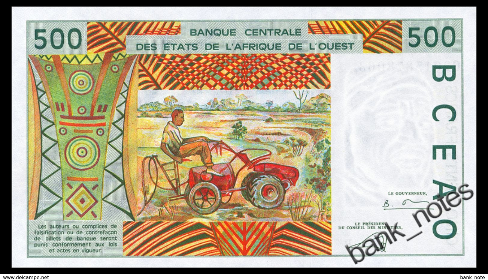 WEST AFRICAN STATES BENIN 500 FRANCS 2002 Pick 210Bn Unc - West-Afrikaanse Staten