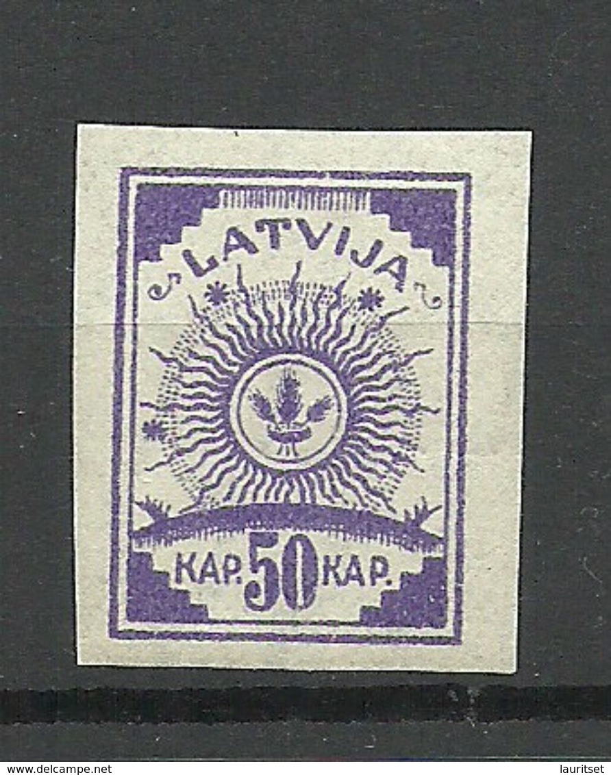 LETTLAND Latvia Michel 22 * Vertically Ribbed Paper ! Vertically Geriffeltes Papier ! - Lettland