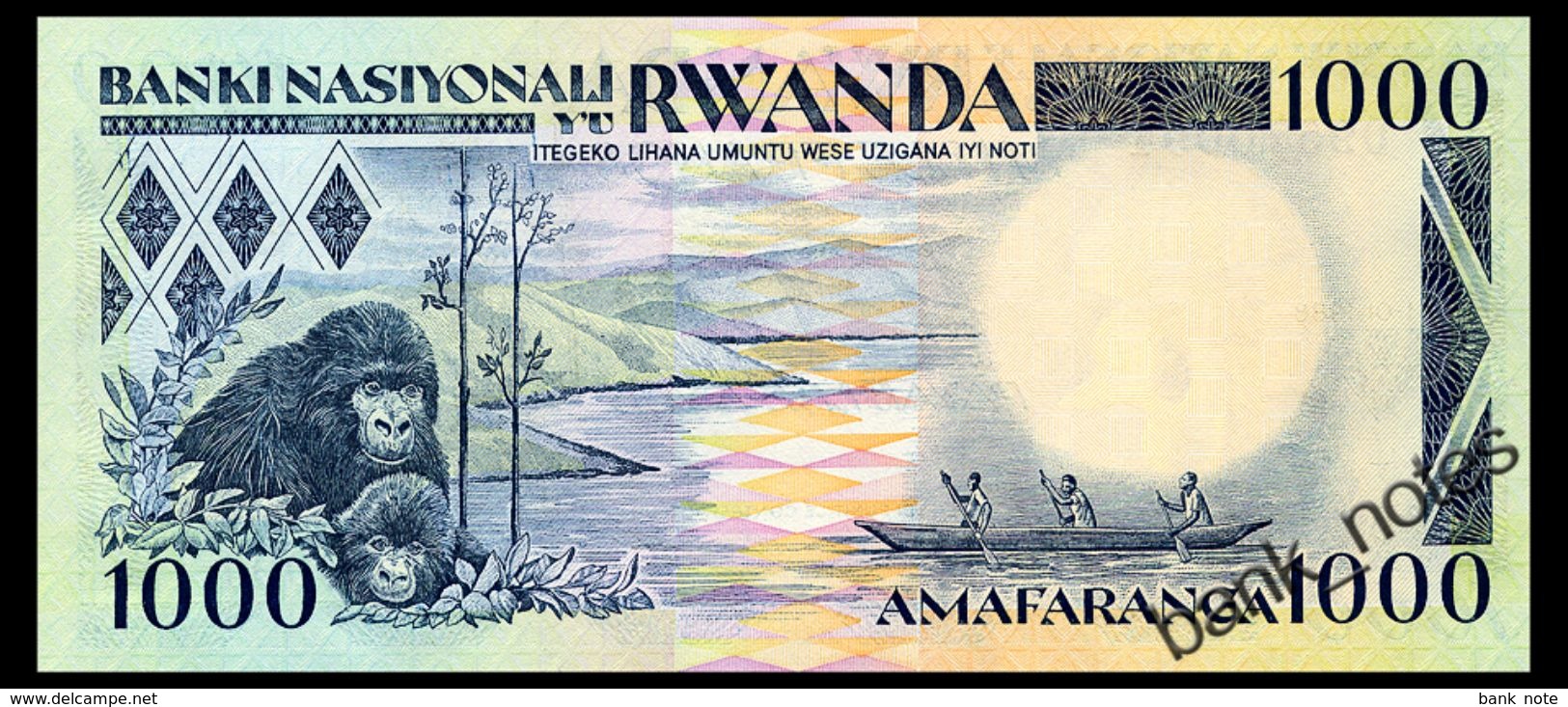 RWANDA 1000 FRANCS 1988 Pick 21 Unc - Rwanda