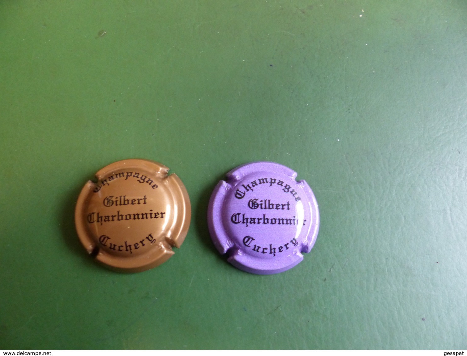 LOT 2 CAPSULES CHAMPAGNE Charbonnier Gilbert N°19a Bronze Et N°X Lilas - Autres & Non Classés