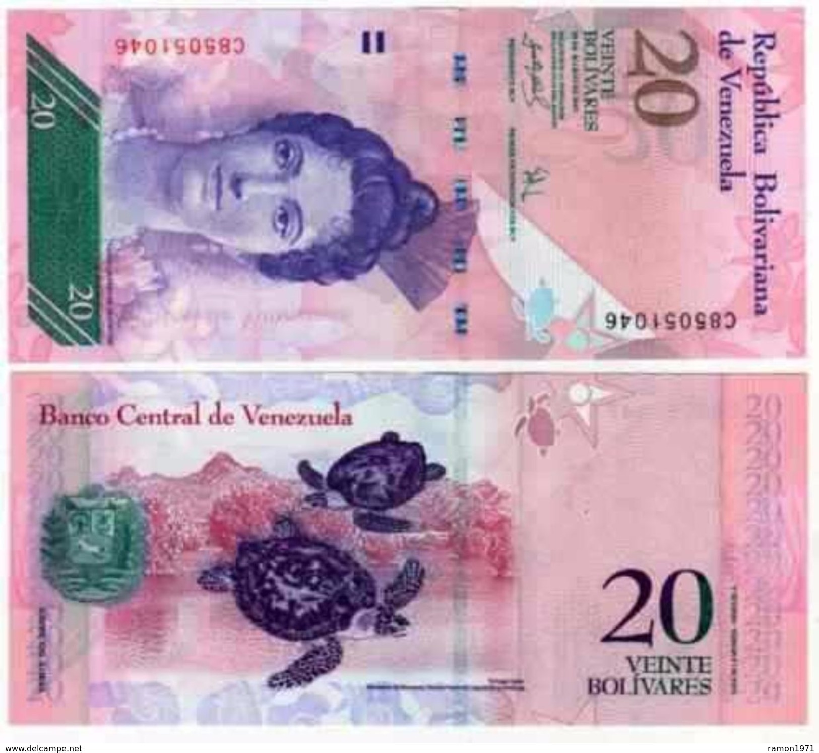 Venezuela - 20 Bolivar 2007 - 13  UNC - Venezuela