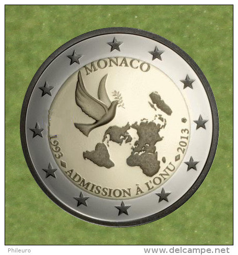 Monaco 2013 : Lot De 25 Pièces De 2€ Commémoratives "20 Ans De L'adhésion à L'ONU" - Monaco