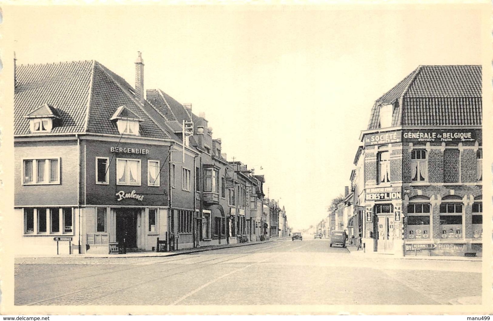 Pecq - Rue De Courtrai Avec Cafés D'époque - Pecq